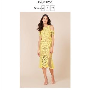 Enchanted garden midi dress-yellow